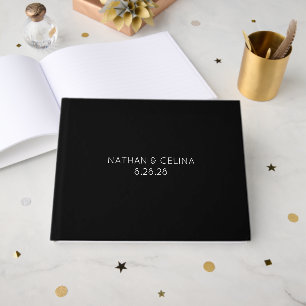 Livre D'or Personnaliser simple Noir couleur solide