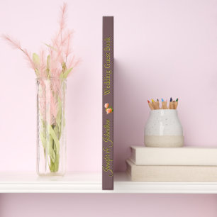 Livre D'or Pétales de rose mauve poussiéreuse pêche Promesses