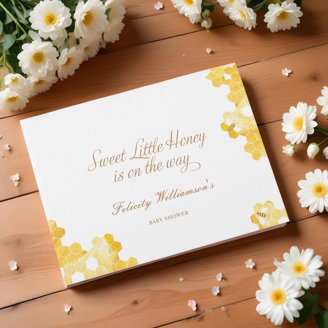 Livre D'or Petit Miel Doux En Chemin | Baby shower d'abeilles (Sweet Little Honey On The Way | Bee Baby Shower Guest Book)