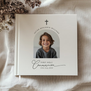 Livre D'or Photo Arched First Communion Boy