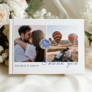 Livre D'or Photo Blue Chinoiserie Floral Botanal Mariage