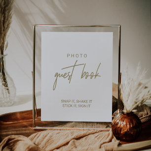 Livre d'or photo calligraphié en or Fantaisiste