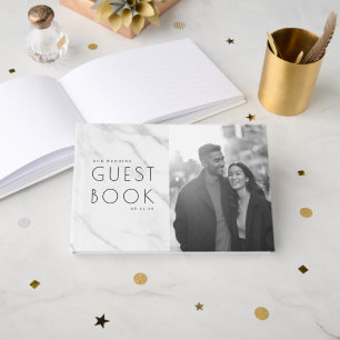 Livre D'or Photo Contemporaine Élégante en Niveaux de Gris