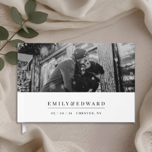 Livre D'or Photo de mariage moderne en noir et blanc