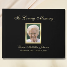 Photo Memorial ou Funeral Guest Book