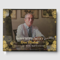 Photo personnalisée Happy Retirement Gold Confetti