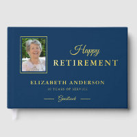 Photo Retraite Party Blue avec Gold Foil