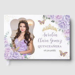 Livre D'or Photographie de QUINCEAÑERA 16 en lilas floral et