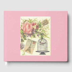 Livre D'or Pink French Thème Vintage Paris