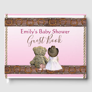 Livre D'or Pink Lil' Cowgirl Baby shower