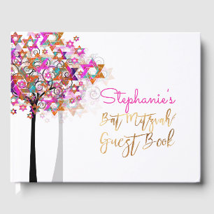Livre D'or PixDezines Arbre de vie Bat mitzvah/rose