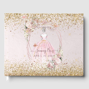 Livre D'or PixDezines Quinceanera Blush Pink Gold H2