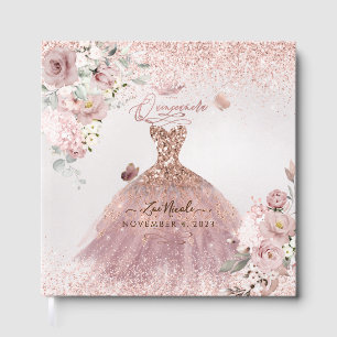 Livre D'or PixDezines Quinceanera Dusty Rose Gold Gown