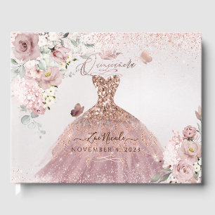 Livre D'or PixDezines Quinceanera Dusty Rose Gold Gown