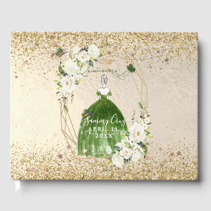Livre D'or PixDezines Quinceanera H2 Emerald Green Dress Gues