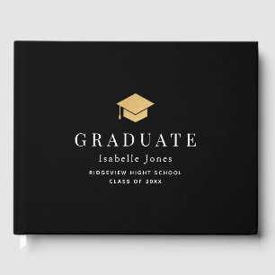 Livre D'or Plafond d'or Minimaliste noir Graduation