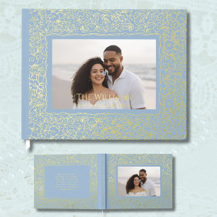 Livre D'or Plage de Mariages d'or bleu doux