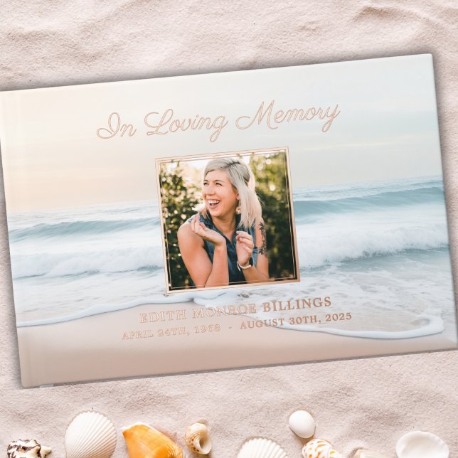 Livre D'or Plage En Amour Mémoire Funéraire Service (Créateur téléchargé)