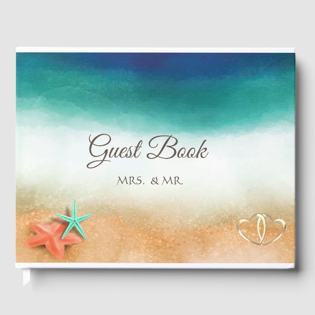 Livre D'or Plage Mariage Mariage de mer (Recto)