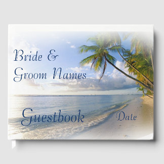 Livre D'or Plage Tropical Mariage de bord de mer ou de douche