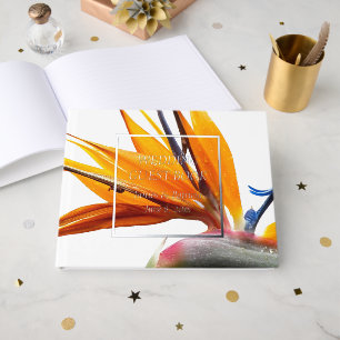 Livre D'or Plante tropicale de l'oiseau de paradis Fleur de m