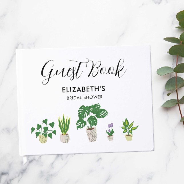 Livre D'or Plantes en Pot Fleurs et Feuillage Mariage sur Mes (Créateur téléchargé)
