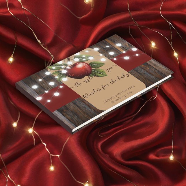 Livre D'or Pomme de notre oeil Baby shower d'automne rustique (Créateur téléchargé)