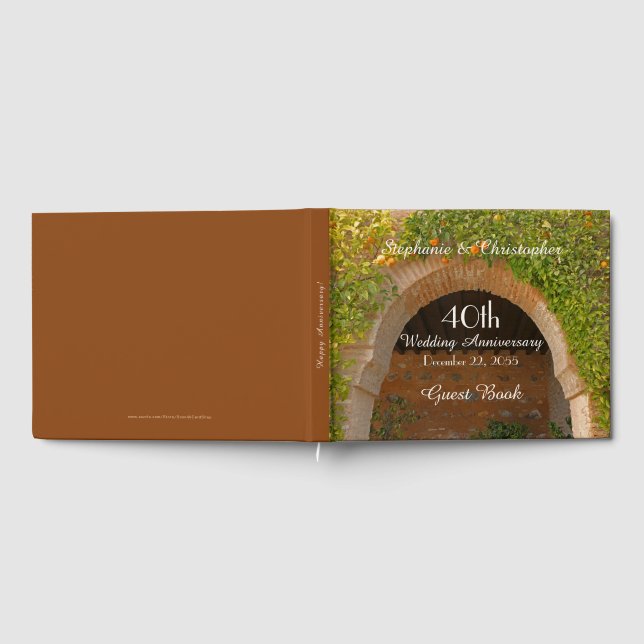 Livre D'or Porte Rustique aux Oranges Fête d'Anniversaire 40  (Complet)