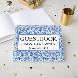 Livre D'or Portugais Carreaux Bleu Destination Mariage élégan