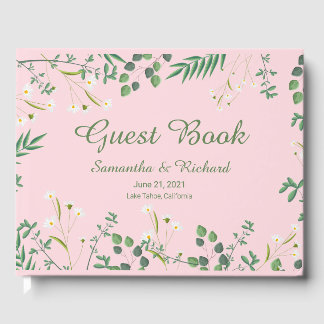 Livre D'or Poster de Mariage frontalier floral délicat