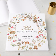 Livre d'or pour Baby Shower "Caché dans la forêt"