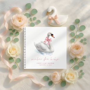 Livre d'or pour Baby Shower Cygne Élégant