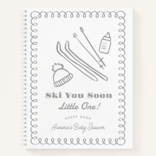 Livre d'or pour Baby Shower Garçon Fille Thème Ski