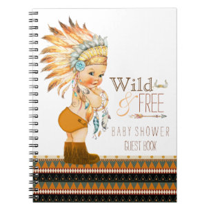 Livre d'or pour Baby Shower Garçons Tribal Sauvage