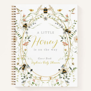 Livre d'or pour Baby Shower Little Honey Wildflowe