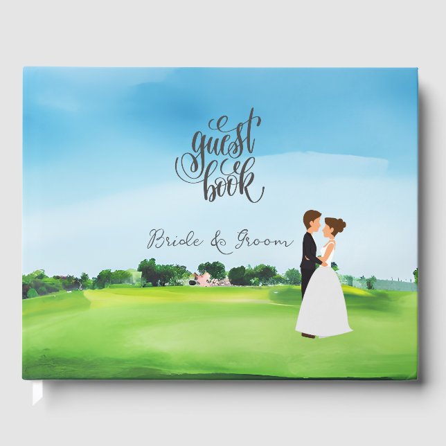 Livre d'or pour golfers Wedding Party (Recto)