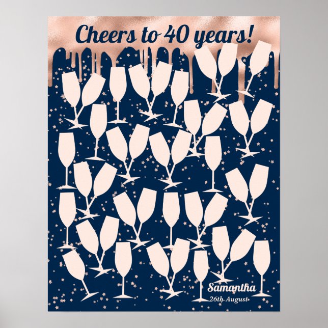 Livre d'or pour les 40 ans de Rose - À 40 ans, que (Devant)
