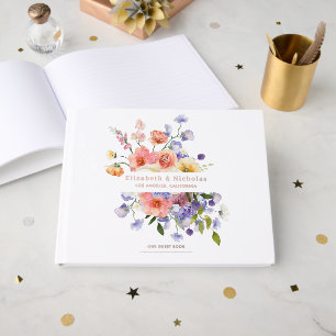 Livre D'or Prairie Florale Flirteuse   Mariage d'Été