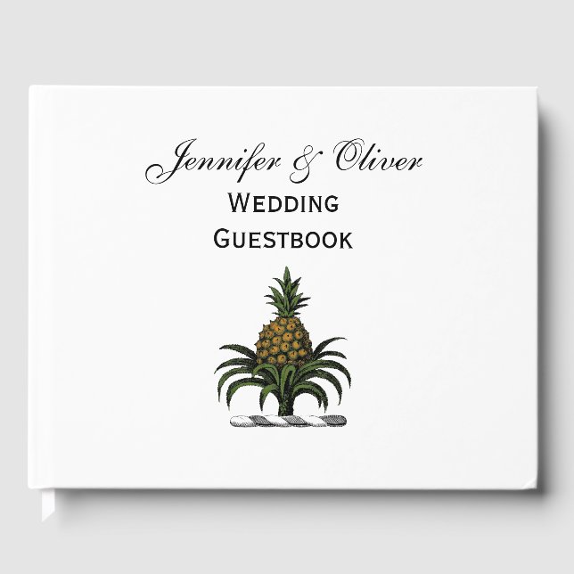 Livre D'or Préppy Heraldique Ananas couleur crête WT (Recto)