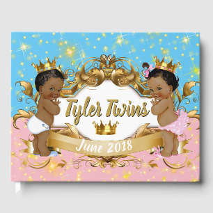 Livre D'or Prince africain Princesse Rose Blue Royal Guestboo