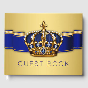 Livre d'or Prince Roi Couronne Bleu Or