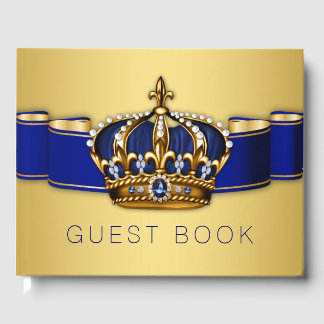 Livre d'or Prince Roi Couronne Bleu Or