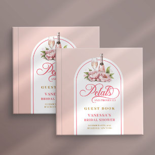 Livre d'or prosecco aux pétales de rose et or déli
