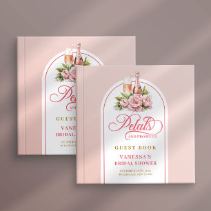 Livre d'or prosecco et pétales de rose classiques