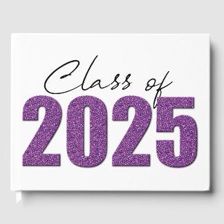 Livre D'or Purple Glitter Classe de 2025
