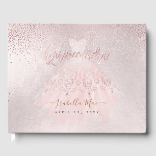 Livre D'or Quinceanera Blush Princess Parties scintillant Gow