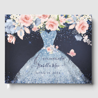 Livre D'or Quinceanera Blush Princesse Parties scintillant Go