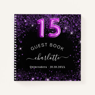 Livre d'or Quinceanera nom de la parties scintilla
