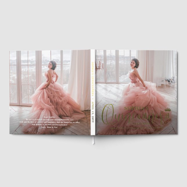 Livre D'or Quinceañera Précédent Photos Moderne Script tendan (Complet)