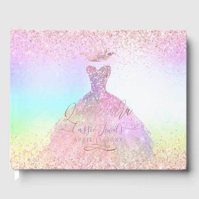 Livre D'or Quinceanera Princess Parties scintillant Gown Cott (Recto)